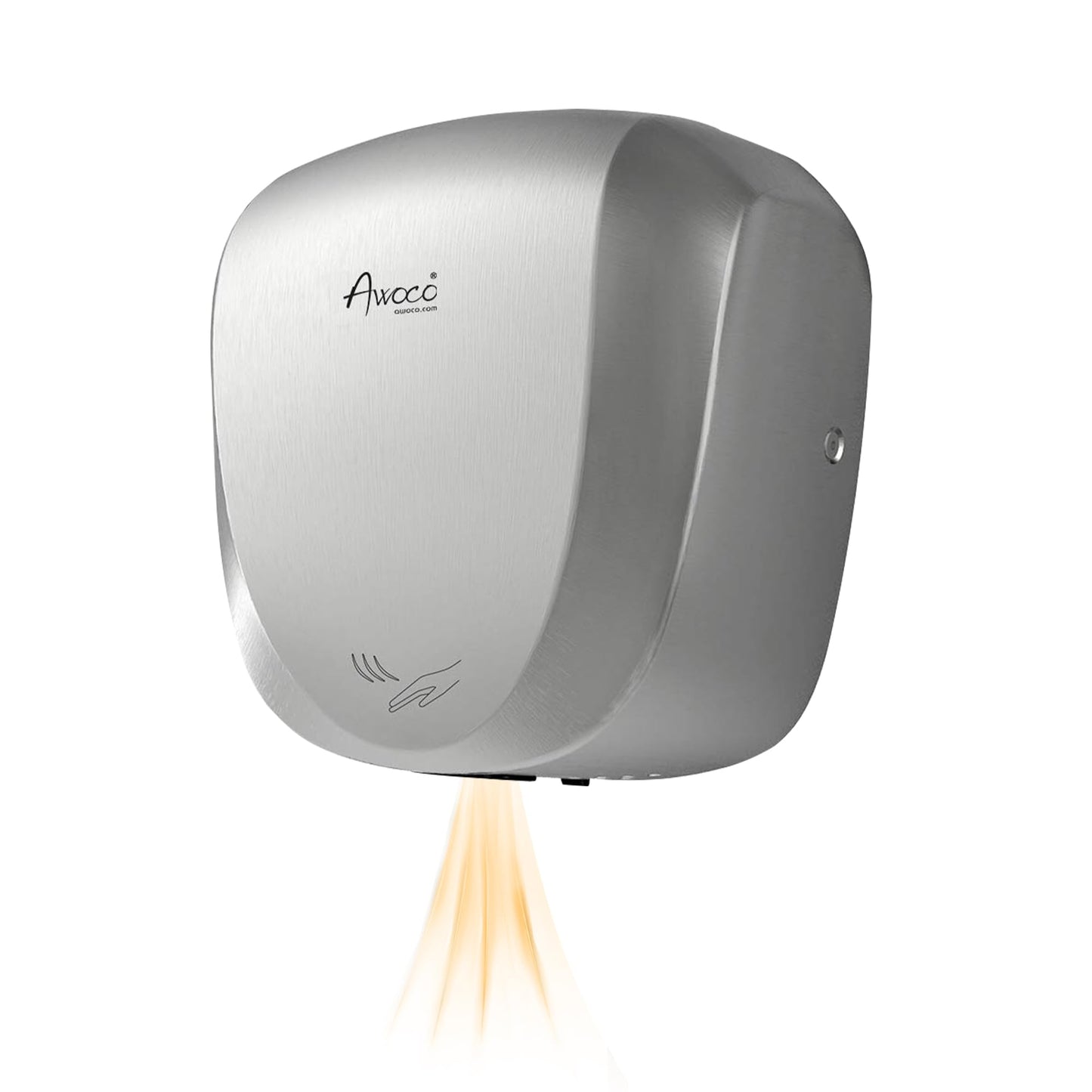 Awoco Heavy Duty Stainless Steel 1450W 120V Automatic High Speed Commercial Hand Dryer, UL Listed (Standard)