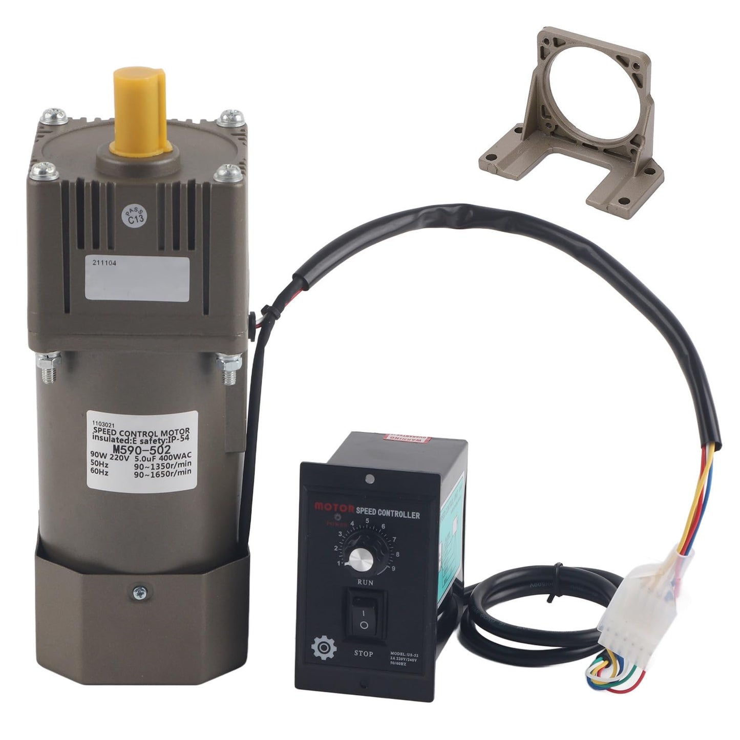 M590-502 Metal Gear Motor Single Phase Adjustable Speed Reducer Stepless Inverter Speed Motor(20K)