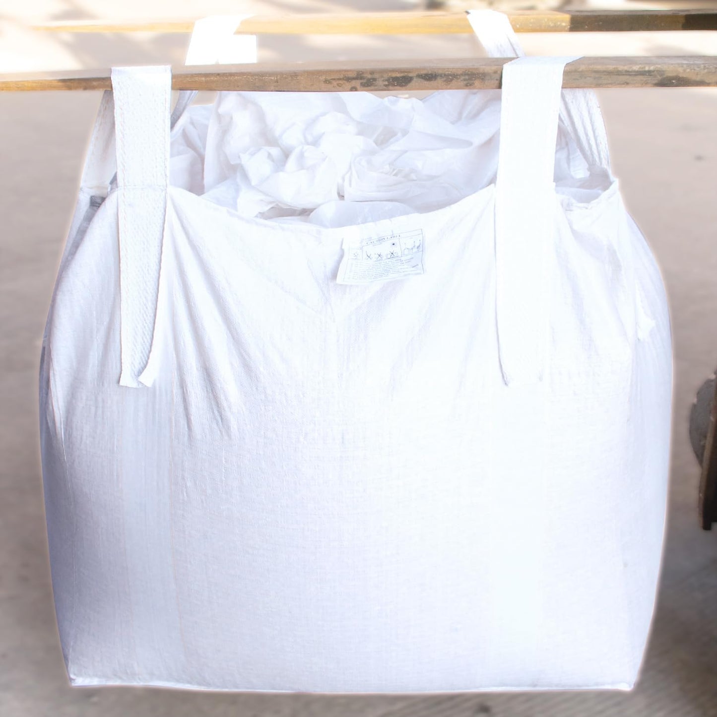 CFKJ 10 Pack FIBC Bulk Bag 1 One Ton Bag 35" L x 35" W x 43" H 2200lbs SWL Duffle Top Flat Bottom FIBC Big Bulk