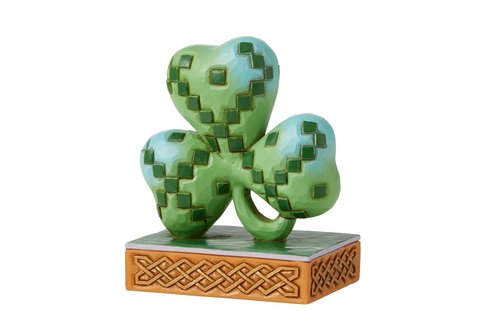 Enesco Jim Shore Heartwood Creek Irish Knot Shamrock Miniature Figurine, 3.5 Inch, Multicolor