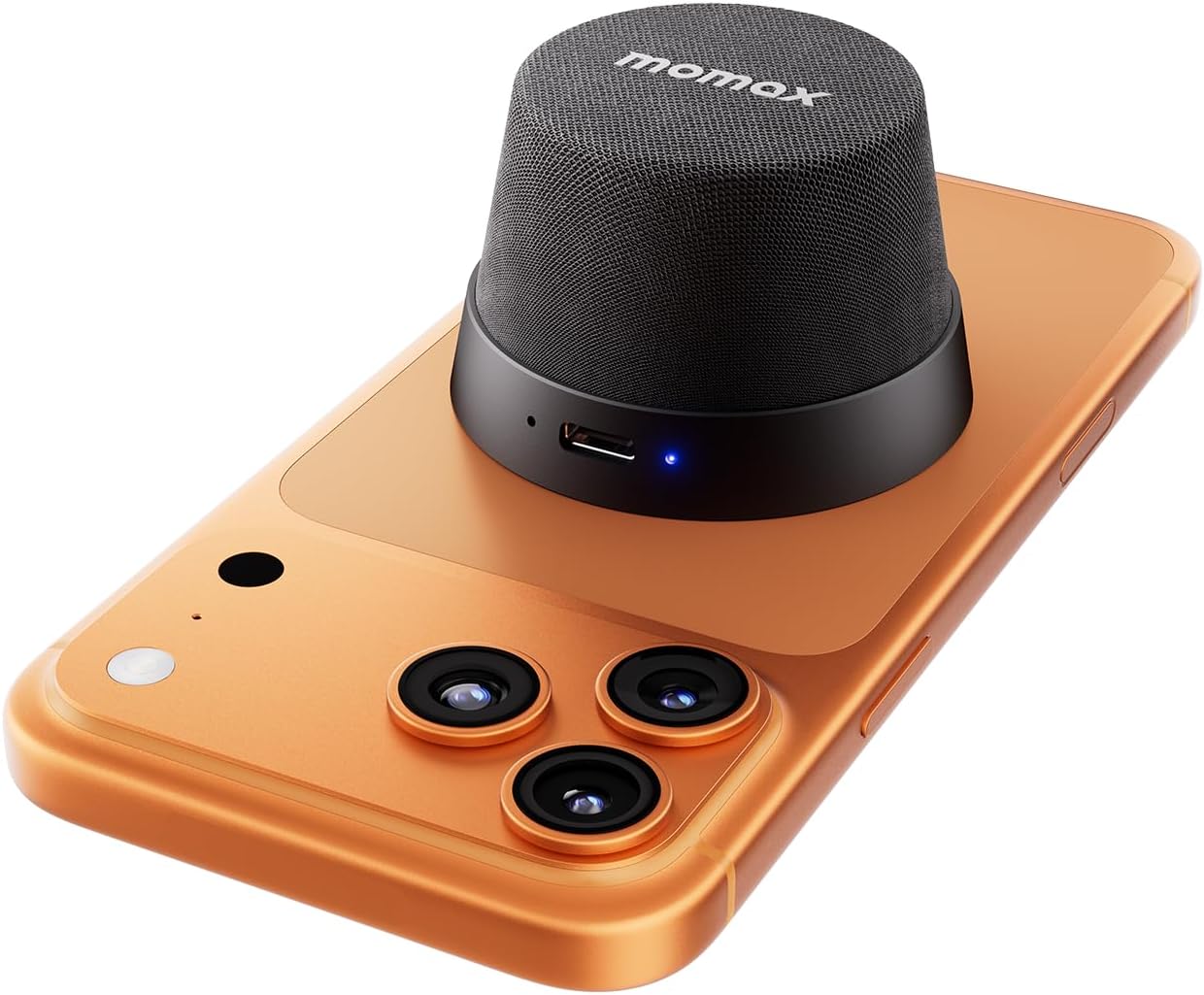 MOMAX IPX6 12H Magnetic Portable Bluetooth Speaker, Waterproof Mini Shower Speaker, Enhanced Bass, Playtime, TWS