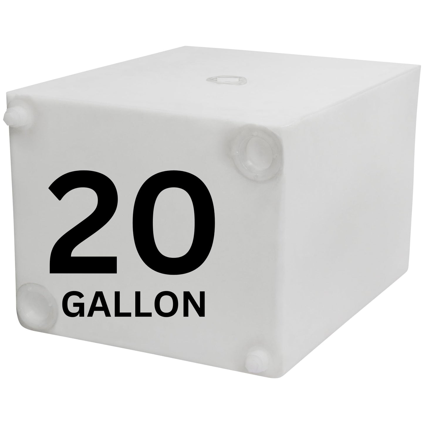 Ameri-Kart 20 Gallon RV Fresh Water Tank, Potable Water Storage Tank for Drinking, Cooking, Cleaning, Showering, for Campers, Trailers, Motorhomes, RVs, Cube Shape, 21" x 17" x 14" (WT-5546)