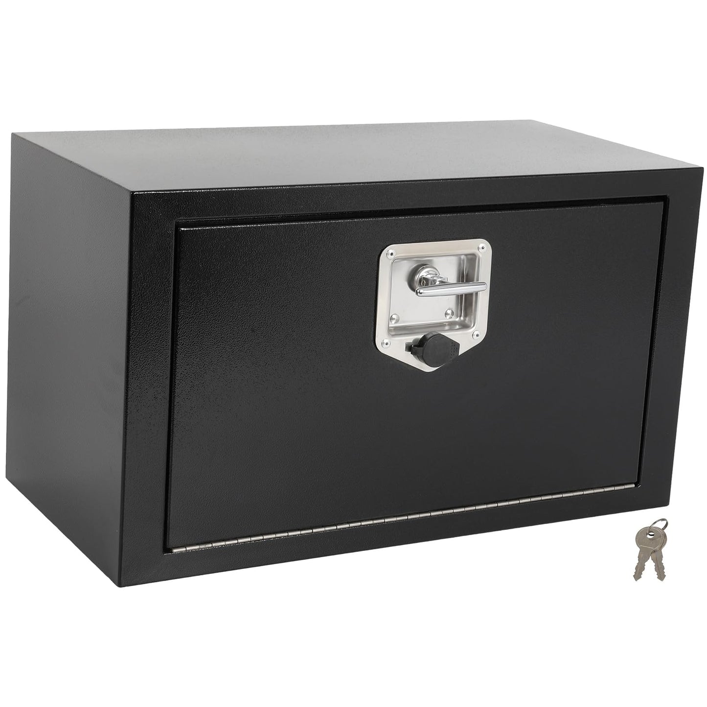 SCITOO 24" Iron Truck Bed Tool Box,Heavy Duty Crossover Storage for Most Full Size Pickups,Lockable Weatherproof Chest,Fits 24"WX14"DX14"H Truck Beds,Easy Access to Load and Unload
