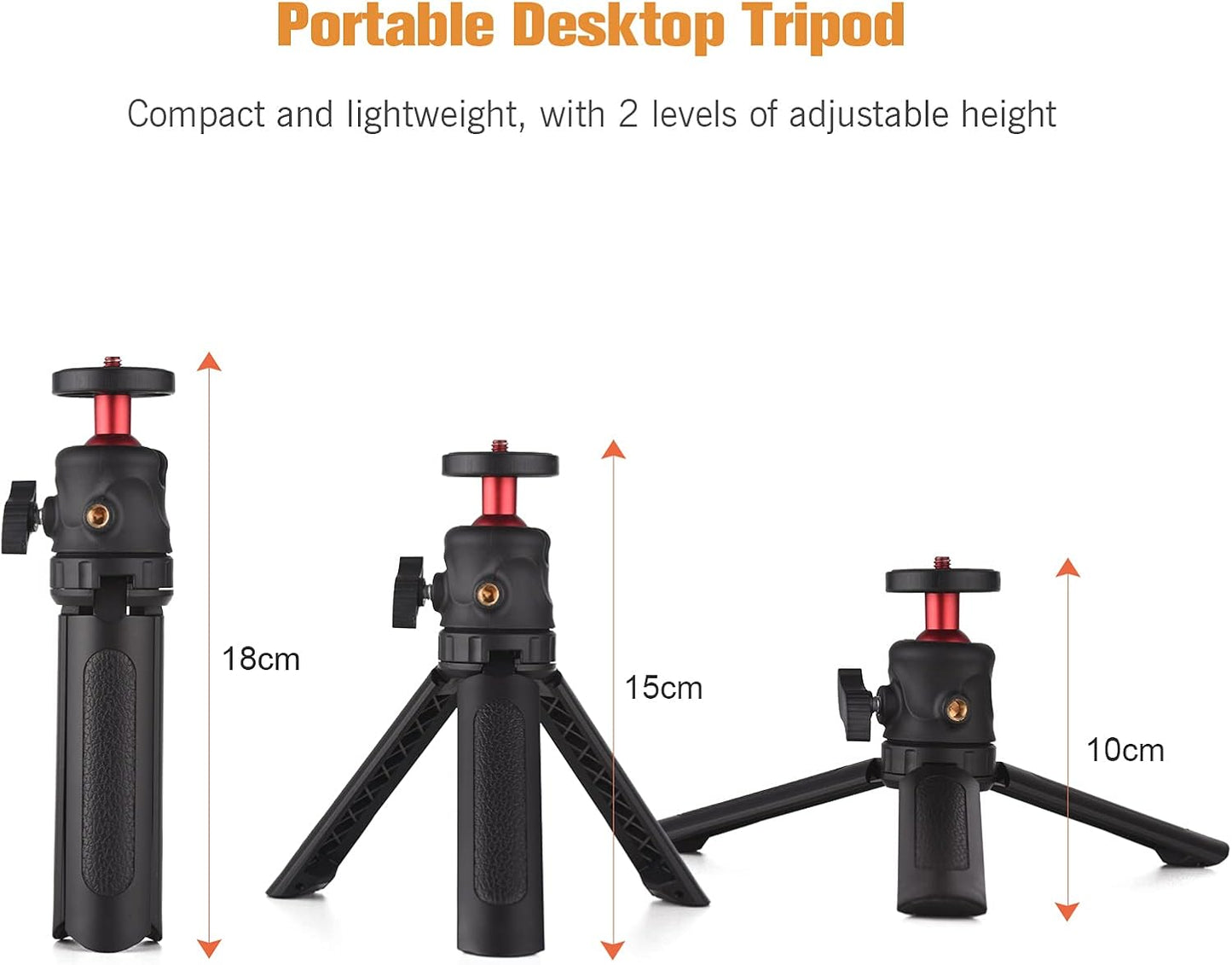 Andoer 4 Multifunctional Smartphone Video Kit Including Universal Phone Tripod Mount with Dual Phone Holders Cold Shoe