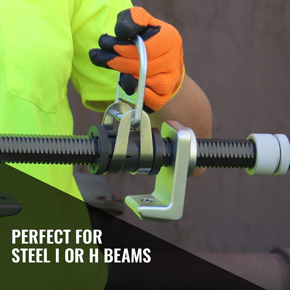 Malta Dynamics Fall Protection Steel Beam Walker Super Slider for 3" - 14", Fall Arrest Roof Anchor, I or H Beam Top Flange, Sliding Anchor Beamer, Construction & Roofing - OSHA/ANSI Compliant