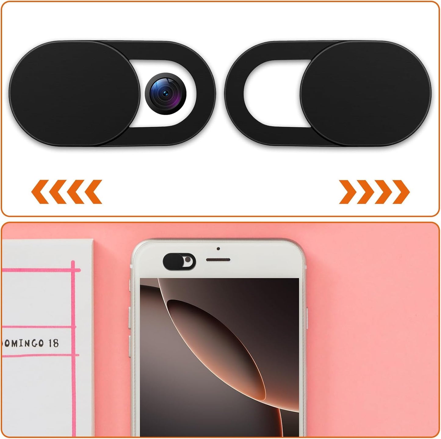FNANJWQ 64Pcs Webcam Cover, Ultra Thin Laptop Camera Cover Slide for Laptop/Cell Phone/PC/Tablet PC Accessories Camera