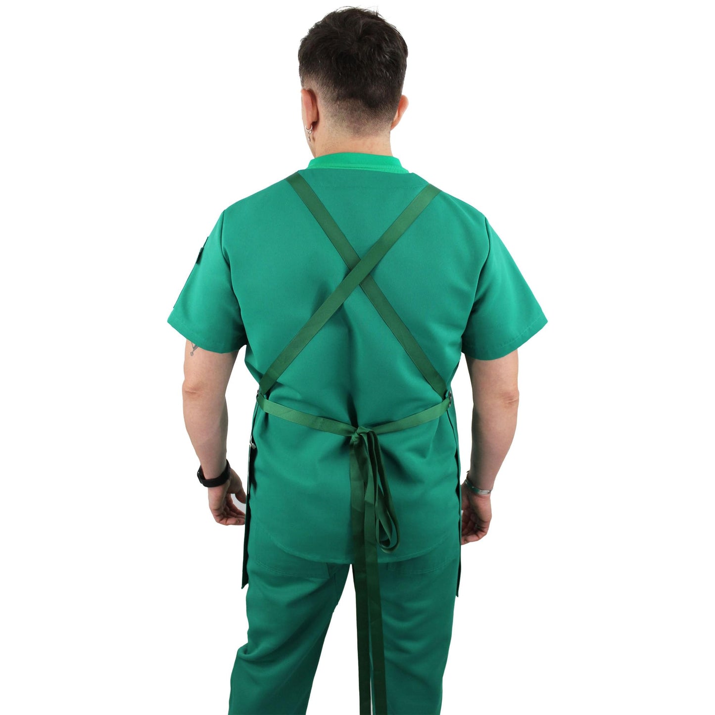Basics71 Multi-Purpose Chef Apron – Kitchen, Grill & Restaurant Work Apron for Men & Women – Adjustable Fit – Durable Cotton Blend – Designed for All-Day Performance (Esmerald Green)