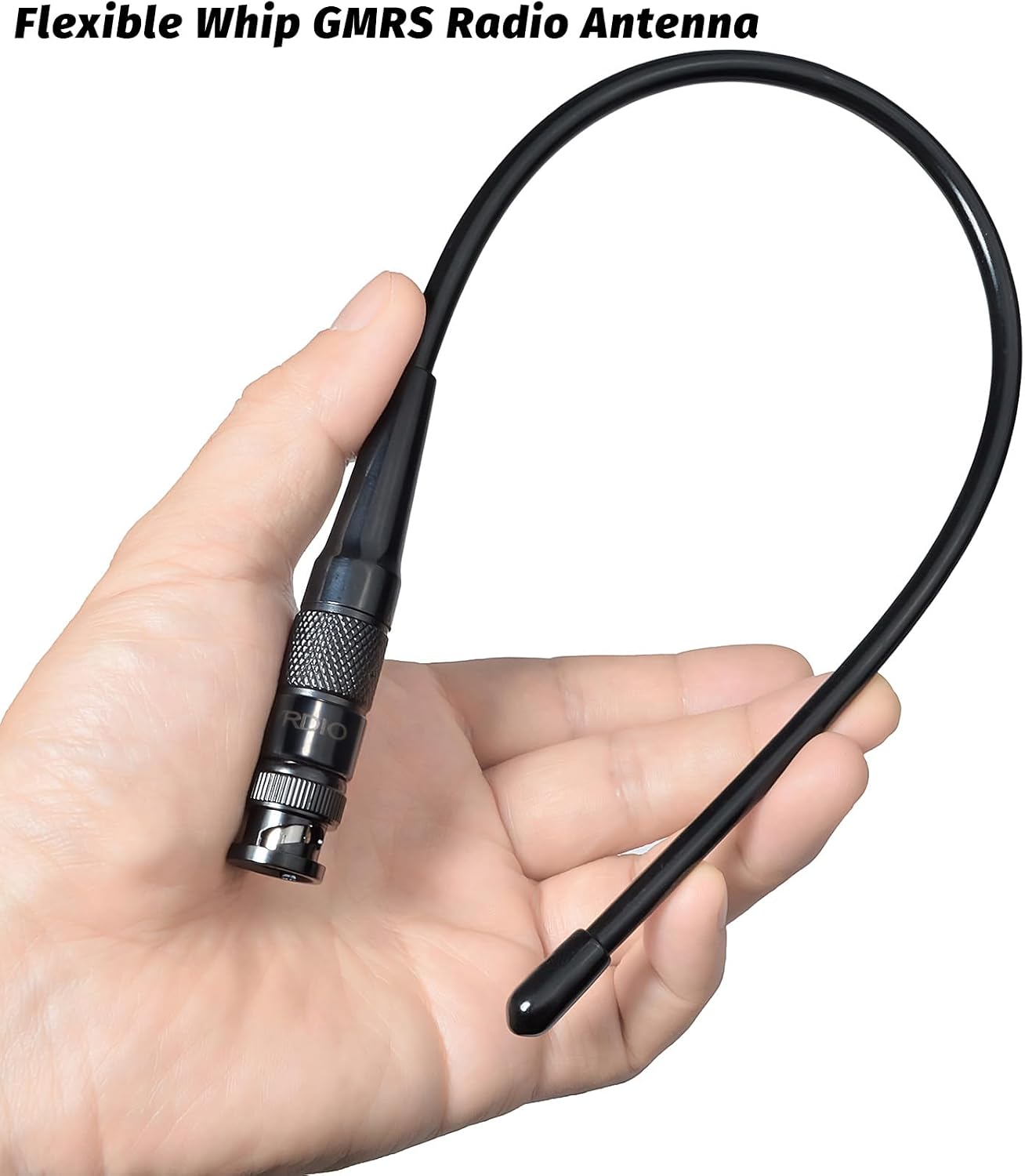 TWAYRDIO 15" 462-467MHz GMRS Radio Whip Antenna with BNC Connector for GMRS Handheld Radios Walkie Talkies