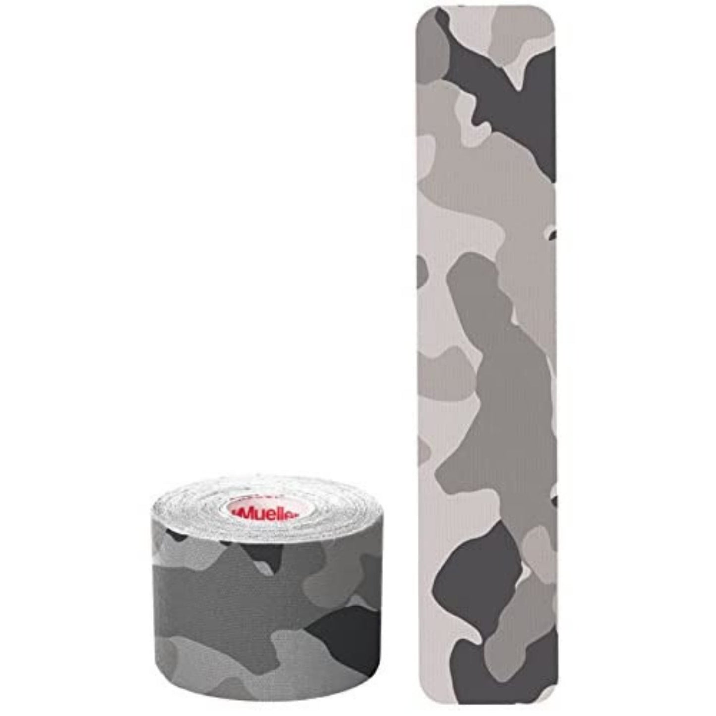 MUELLER Sports Medicine Kinesiology Therapeutic Tape, Quality Athletic Tape, Latex Free, 20 Pre-Cut I-Strips, 2" x 9.75" Each Strip, Gray Camo