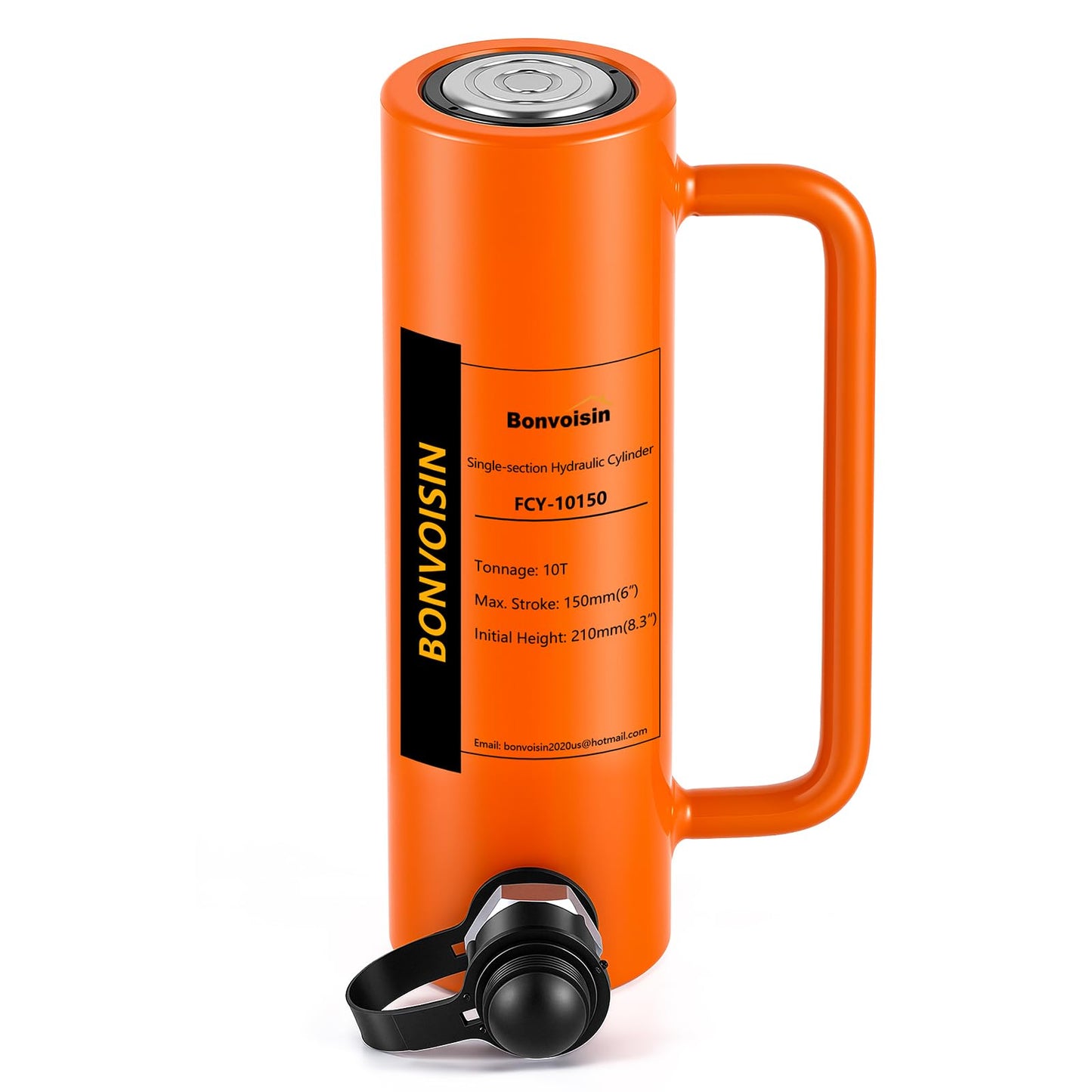 Bonvoisin Hydraulic Ram Cylinder 10T Hydraulic Jack Porta Power 6" Stroke Long Ram Single Acting Lifting Cylinders for Machinery Shipbuilding