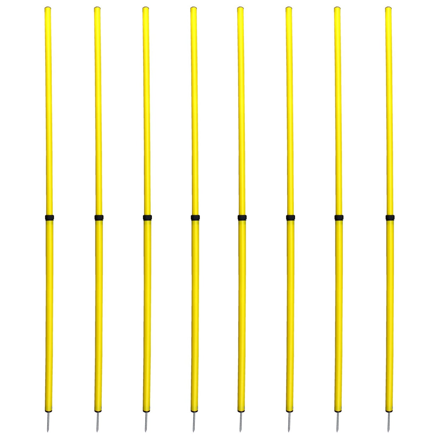 BlueDot Trading Soccer Agility Training Poles Adjustable Telescopic 3ft-6ft (8pc), Speed & Agility Poles for Soccer Training, Outdoor Game, Exercise Training, Football, Sport Training Equipment