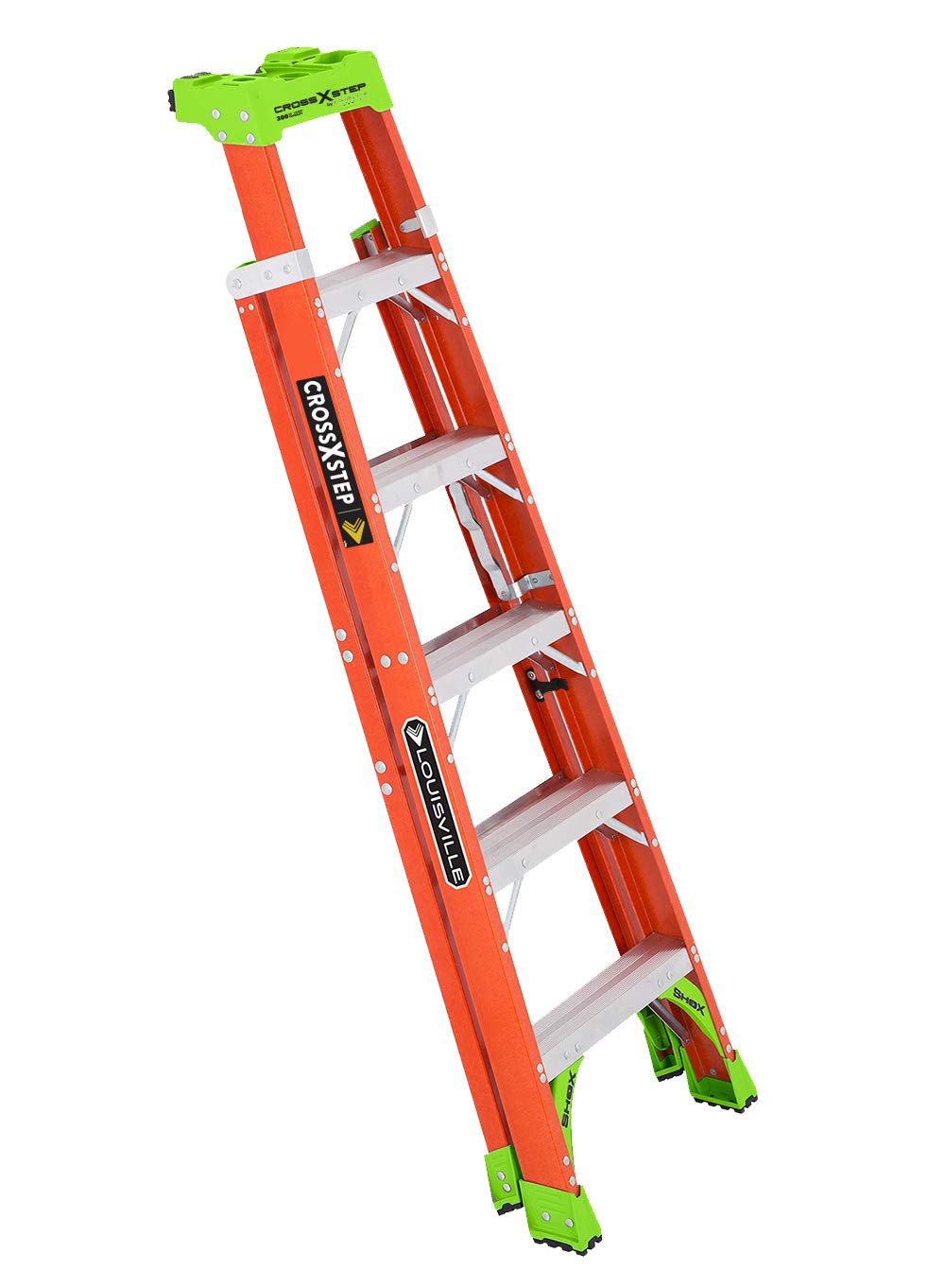 Louisville Ladder FXS1506, 6-feet, Orange & L-3016-04 Step Stepladder, 4-Feet