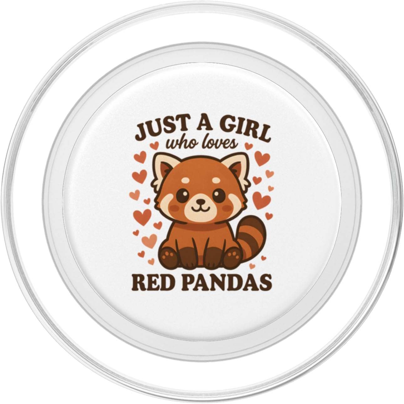 Cute & Funny Red Panda Apparel Gifts Just A Girl Who Loves Red Pandas PopSockets PopGrip for MagSafe