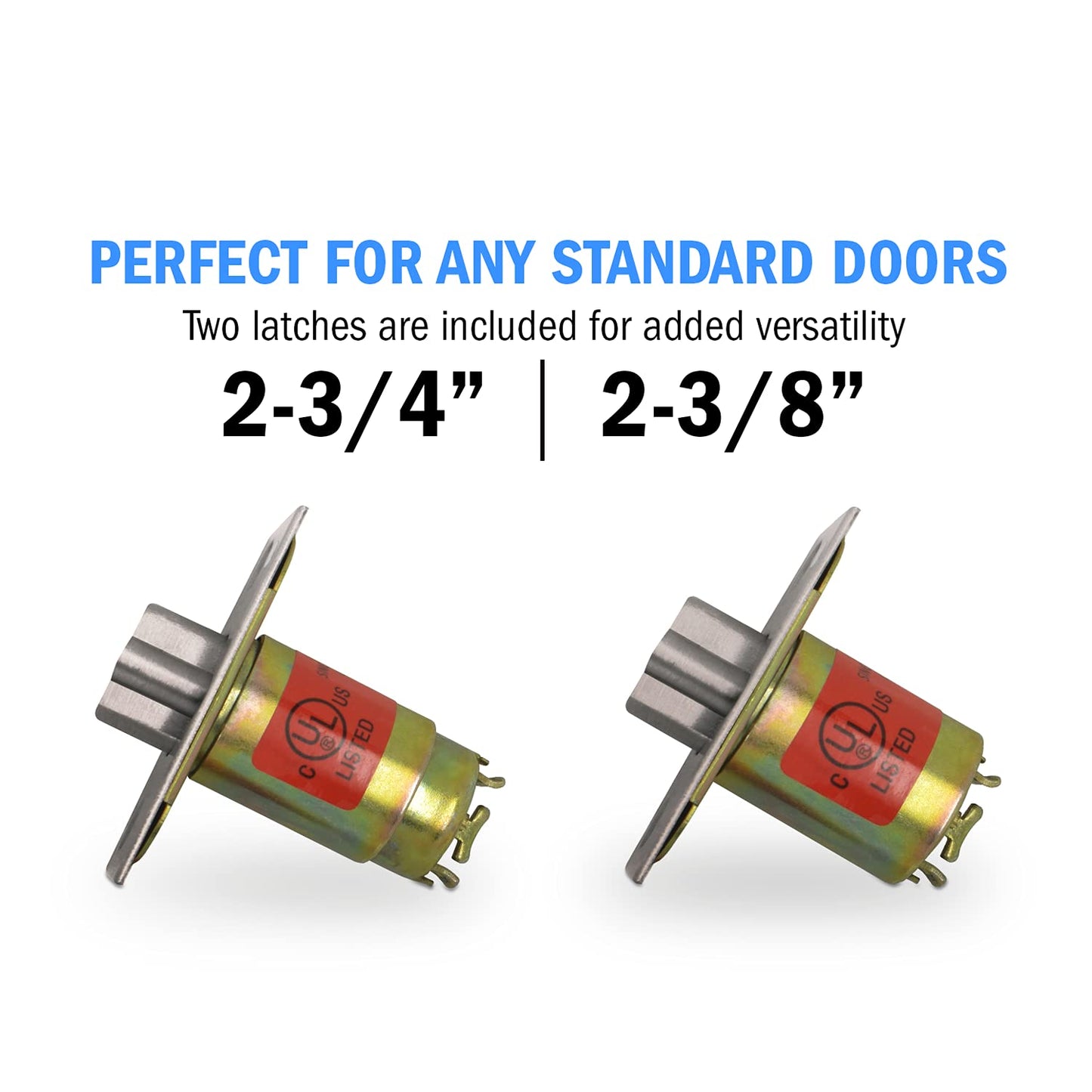 Nuk3y Azure Grade 2 Commercial Duty Cylindrical Lever Lockeset, ADA, UL Rated, Satin Chrome US26D (Entry)