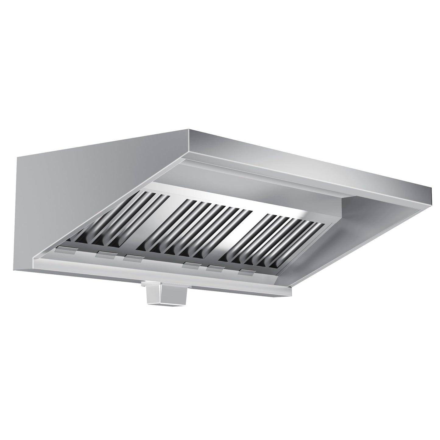 Commercial Exhaust Hood 7 FT Stainless Steel Concession Trailer Hood(No Motor) for Commercial Kitchen