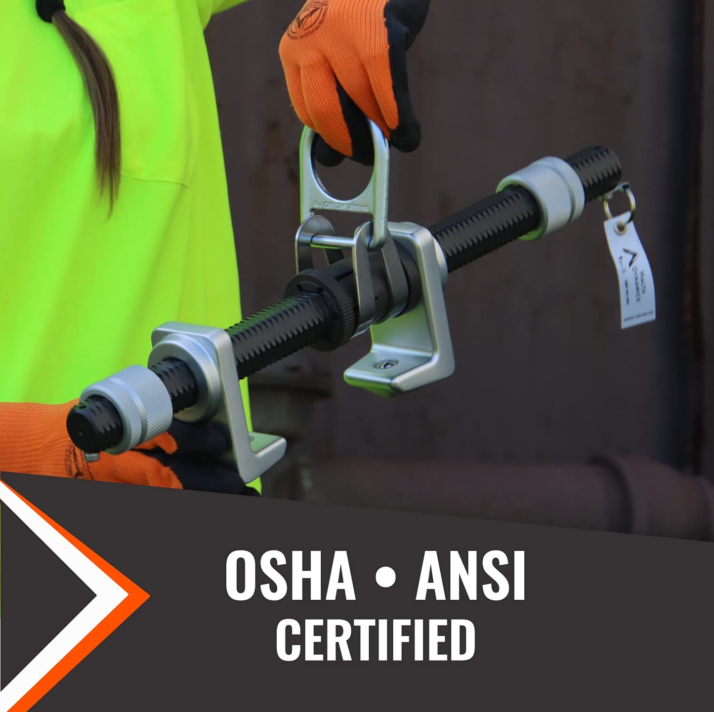 Malta Dynamics Fall Protection Steel Beam Walker Super Slider for 3" - 14", Fall Arrest Roof Anchor, I or H Beam Top Flange, Sliding Anchor Beamer, Construction & Roofing - OSHA/ANSI Compliant