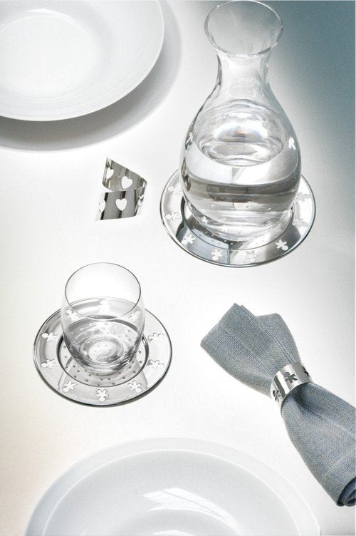 Alessi AKK80/15 "Mini Girotondo" Bottle Coasted, Silver