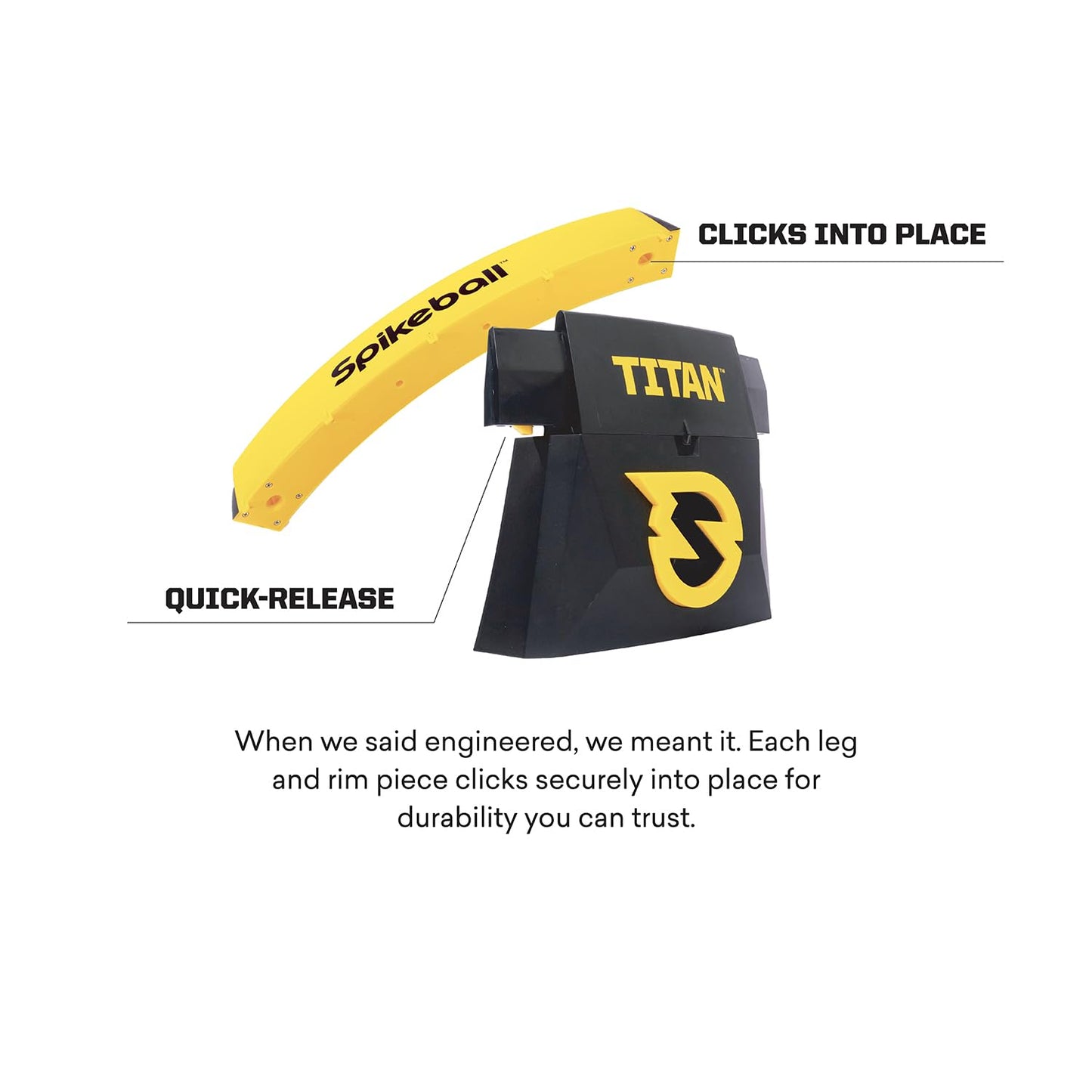Spikeball Titan Game Set - Stronger Frame & Enhanced Stability, Includes 1 Pro Ball & 1 Atlas Ball, Competition Ready, Portable with Carry-Bag