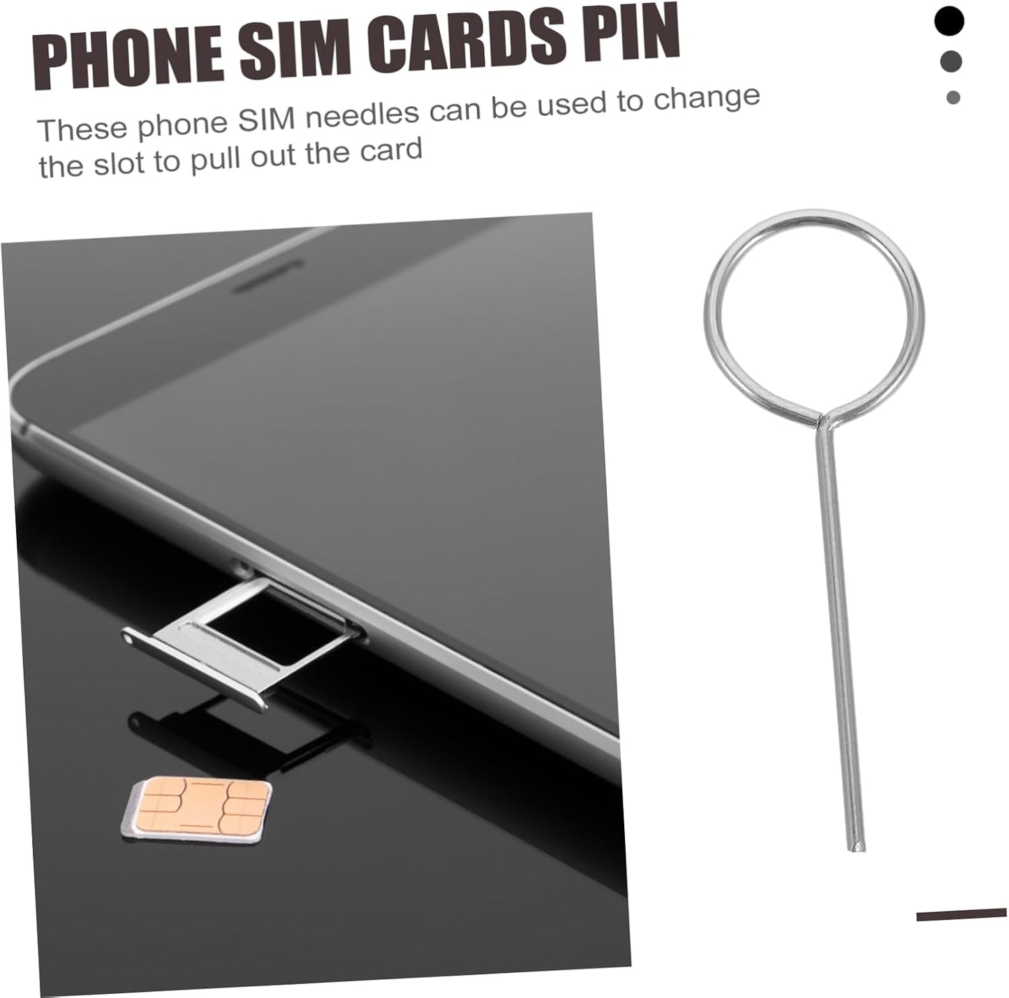500pcs Housoutil Sim Ejector Tool for Mobile Phones Card Tray Removers for and More Easy to Use Sim Card Opener