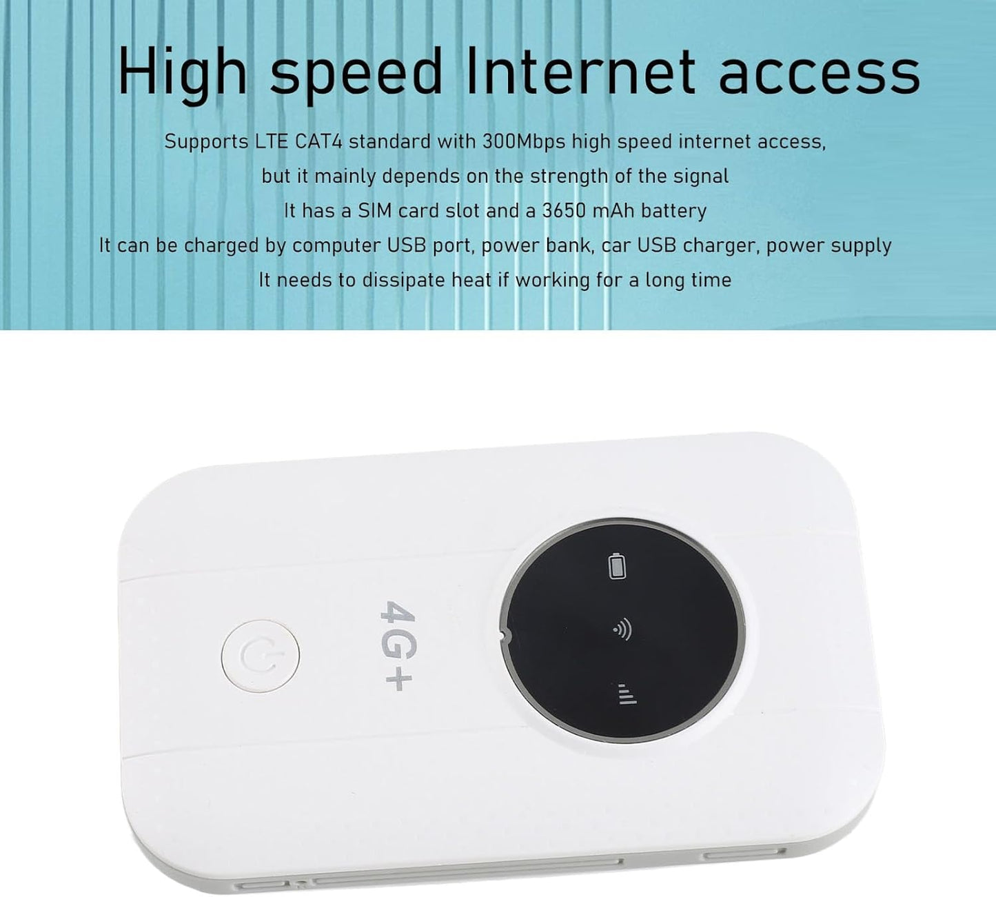 Yoidesu 4G 300Mbps 10 LTE Mobile Hotspot, Professional Portable Travel Routers SIM Card, High Speed Unlocked Router