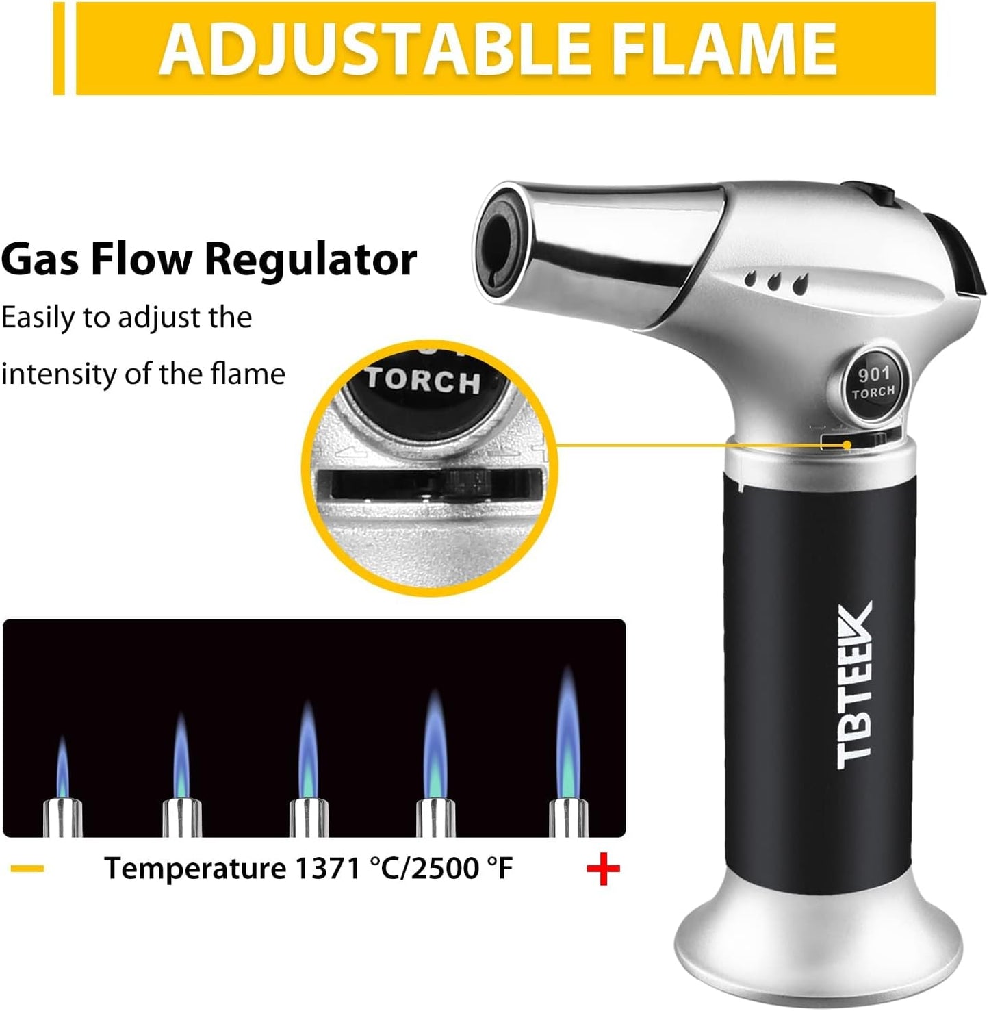 TBTEEK Cooking Torch - Versatile Kitchen Lighter with Butane Fuel for BBQ, Baking & Soldering (2 Can)