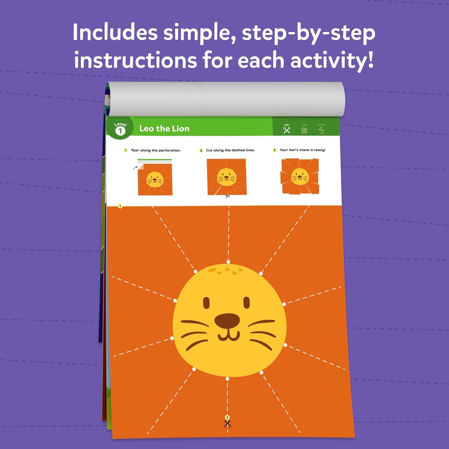 Skillmatics Scissor Skills Activity Book - 25 Fun Cutting Activities for Preschoolers | Includes 2 Child-Safe Scissors