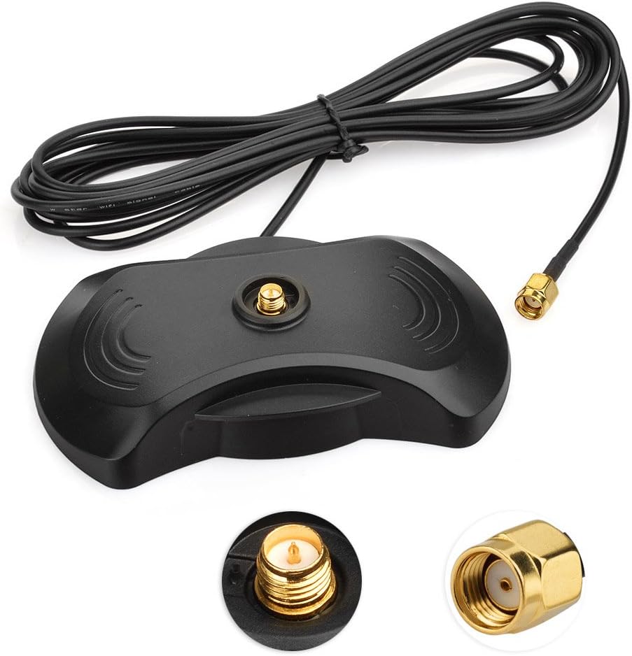 Superbat 10ft 2 Wi-Fi Antenna Stand Base with RP-SMA Connector and Extension Cable, x Powerful Magnets