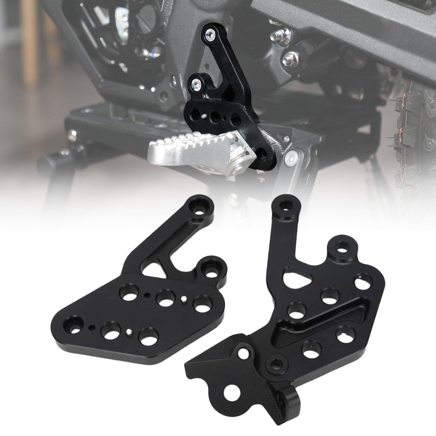 CHANGCHENG Motorcycle Foot Pedal Brackets Talaria Six Positions Rest Bracket Brace Support Adjustable for Talaria Sting MX3 MX4 Electric Dirt Bike Black