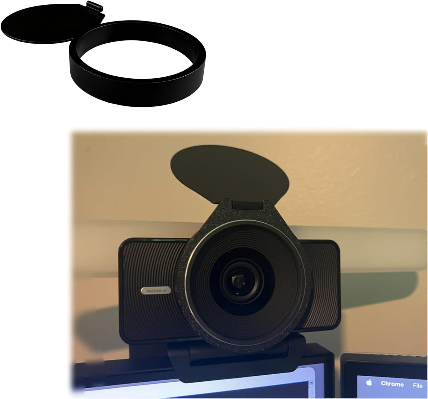 zbajeuf 4K Replacement Lens Cap Compatible with Elgato Facecam Webcam, Camera Privacy Cover Protector Dangerous Shield