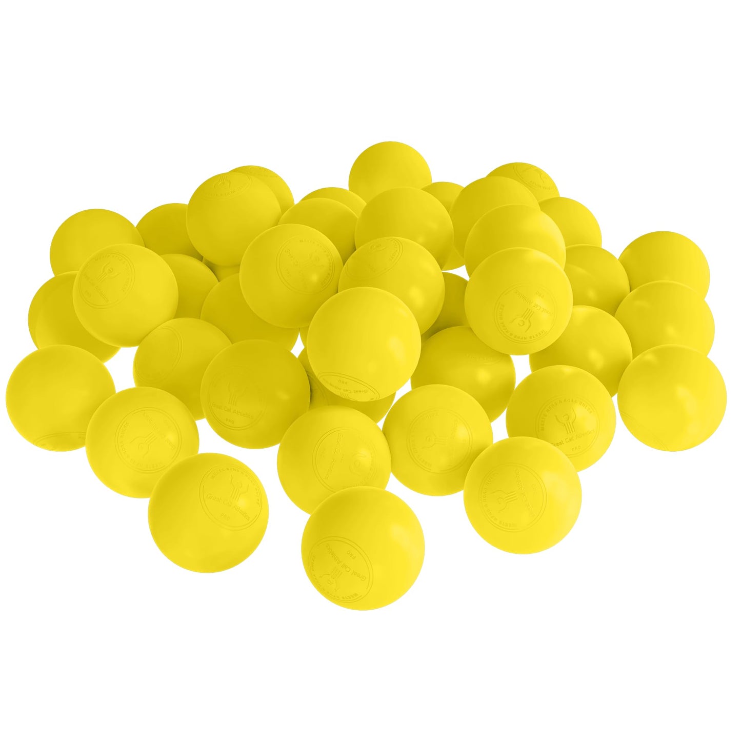 GCA Pro Lacrosse Official Game Ball NFHS College Approved Velocity 6 Pack LAX Field Tournament Rubber Practice (Yellow, 6 Balls)