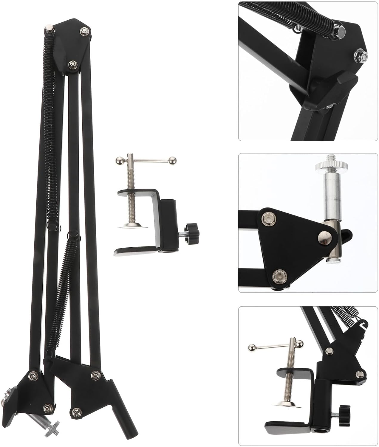 Zerodeko 1/4-inch Metal Scissor Arm Webcam Clamp Stand with Screw Desktop Holder for USB Camera Streaming and Video