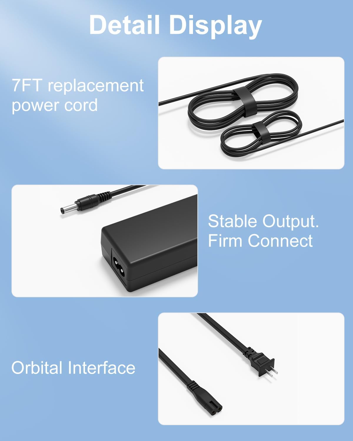 XWNV 12V PD-201 PD201 1080P DC12V AC/DC Adapter Compatible with Dxyiitoo Built in DVD Player Portable Bluetooth