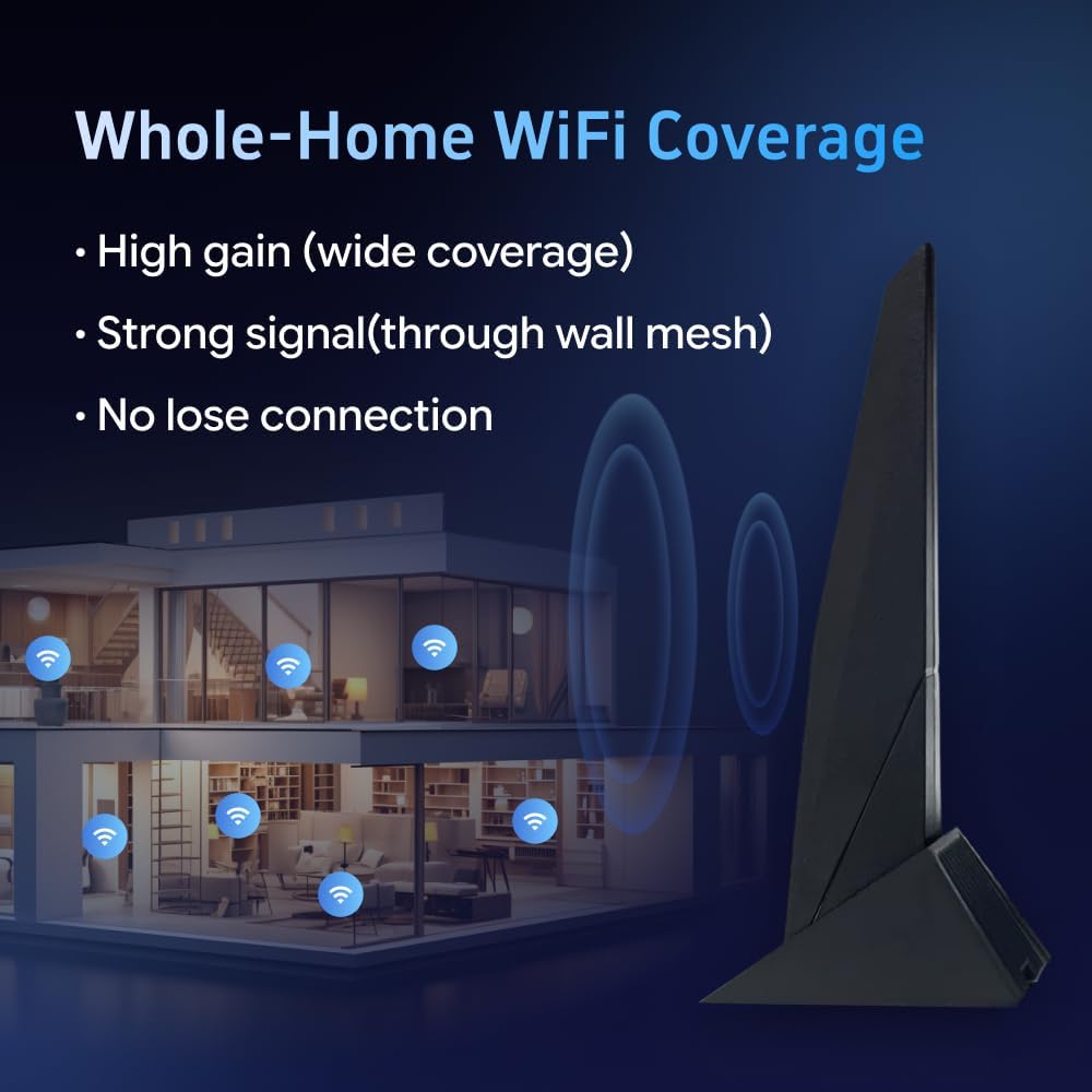XLQJVPO 2.4GHz 5GHz 80cm Z390 Z490 X570 2T2R Laptops Dual Band WiFi Antenna RP-SMA Magnetic Base Adapter Antenna