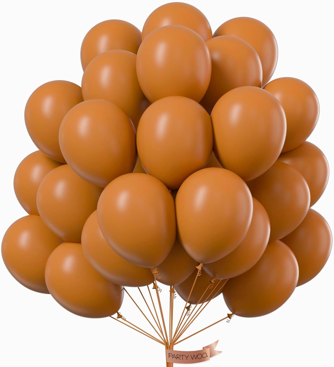 PartyWoo Light Brown Balloons - 50 Pcs 12 Inch Caramel Tan Boho Decor for Events & Celebrations
