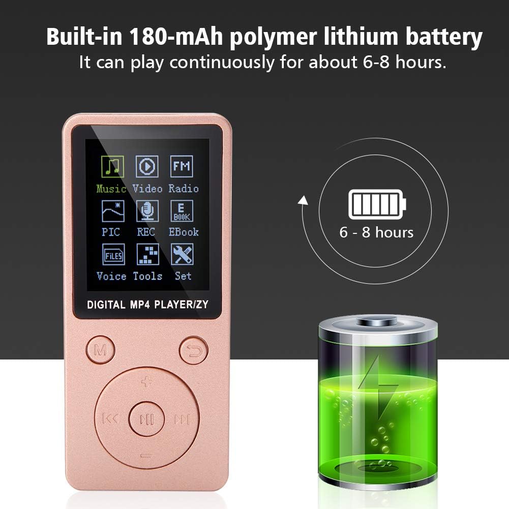 Eboxer MP3 MP4 32G Portable Player, Music Player Support Music Radio Recording Video Ebook, Built in Stopwatch, Up