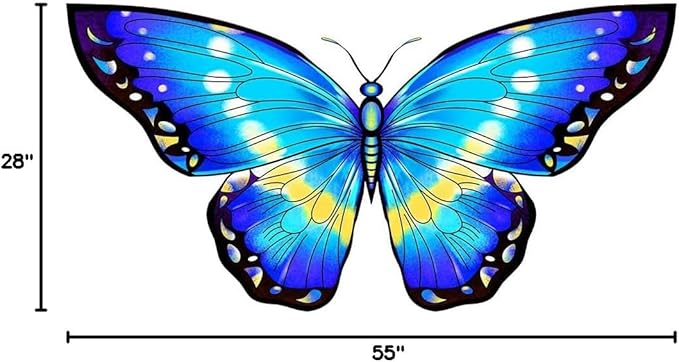 HONBO Butterfly Kites for Kids & Adults,55" x 28" Large Beginner Kite for Kids Ages 4-8,Easy to Fly for Beginners, Each Kite with 300ft Line Handle,Beach Kites for Outdoor Activities & Family Trip