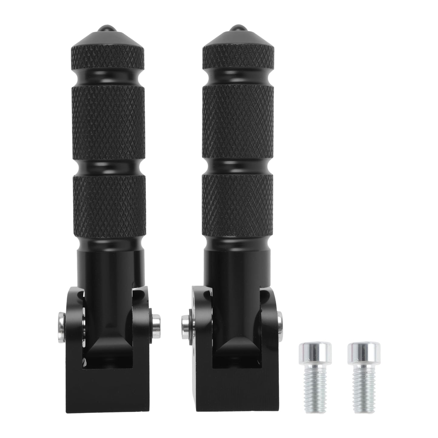 PARSLUCK 1 Pair Aluminum Alloy Anti-Skid Bike Pegs 4.9″ Length Diamond Pattern Bicycle Backseats Stands Cycling Foot Pegs M8 Axles Black