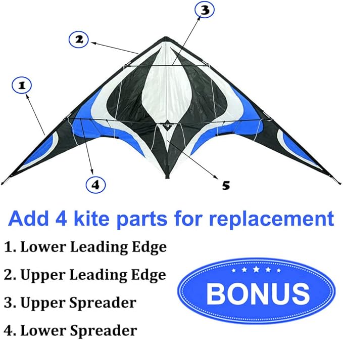 Babyeden Large Dual Line Stunt Kite, 84 Inch Wide Entry-Level Sport Kite for Adults and Teenagers
