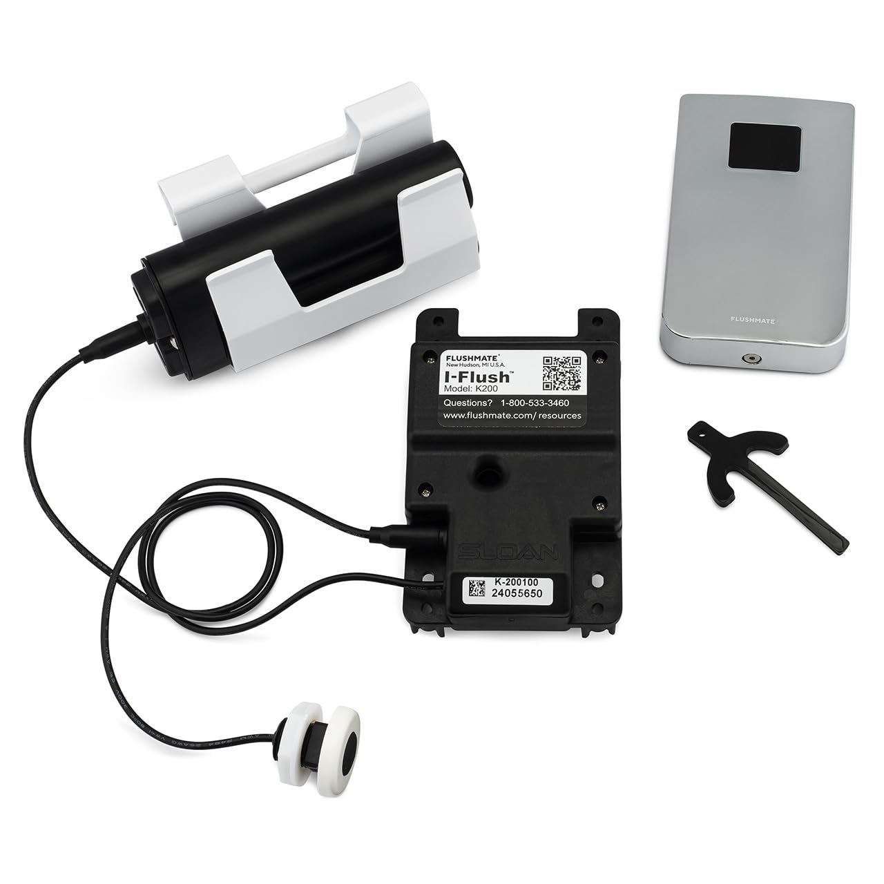 Flushmate I-Flush On-Wall Sensor Automatic Flushing System: Intended for 503, 503H, 503UH, and 504 Series, Hands-Free Operation, Powerful Pressure-Assist System, Chrome Trim
