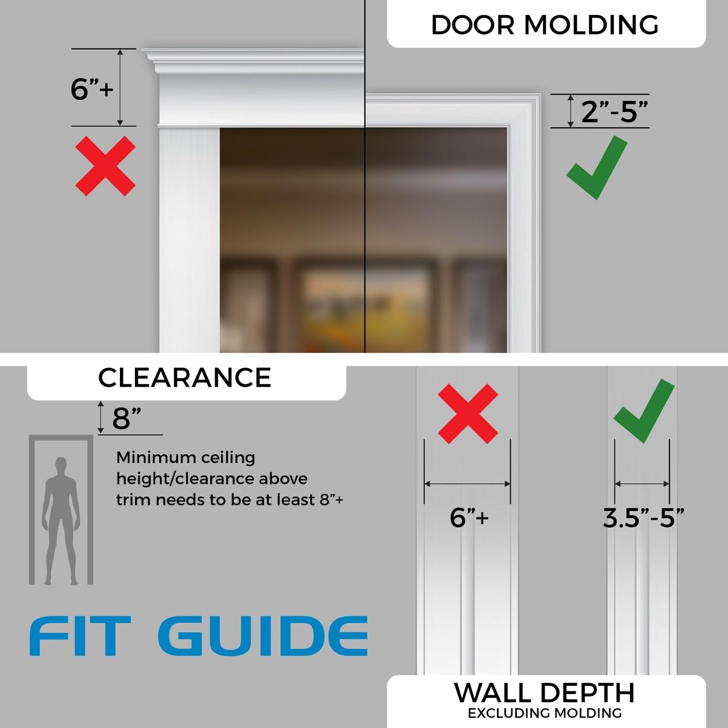 Ultimate Body Press XL Doorway Pull Up Bar with Elevated Bar & Adjustable Width