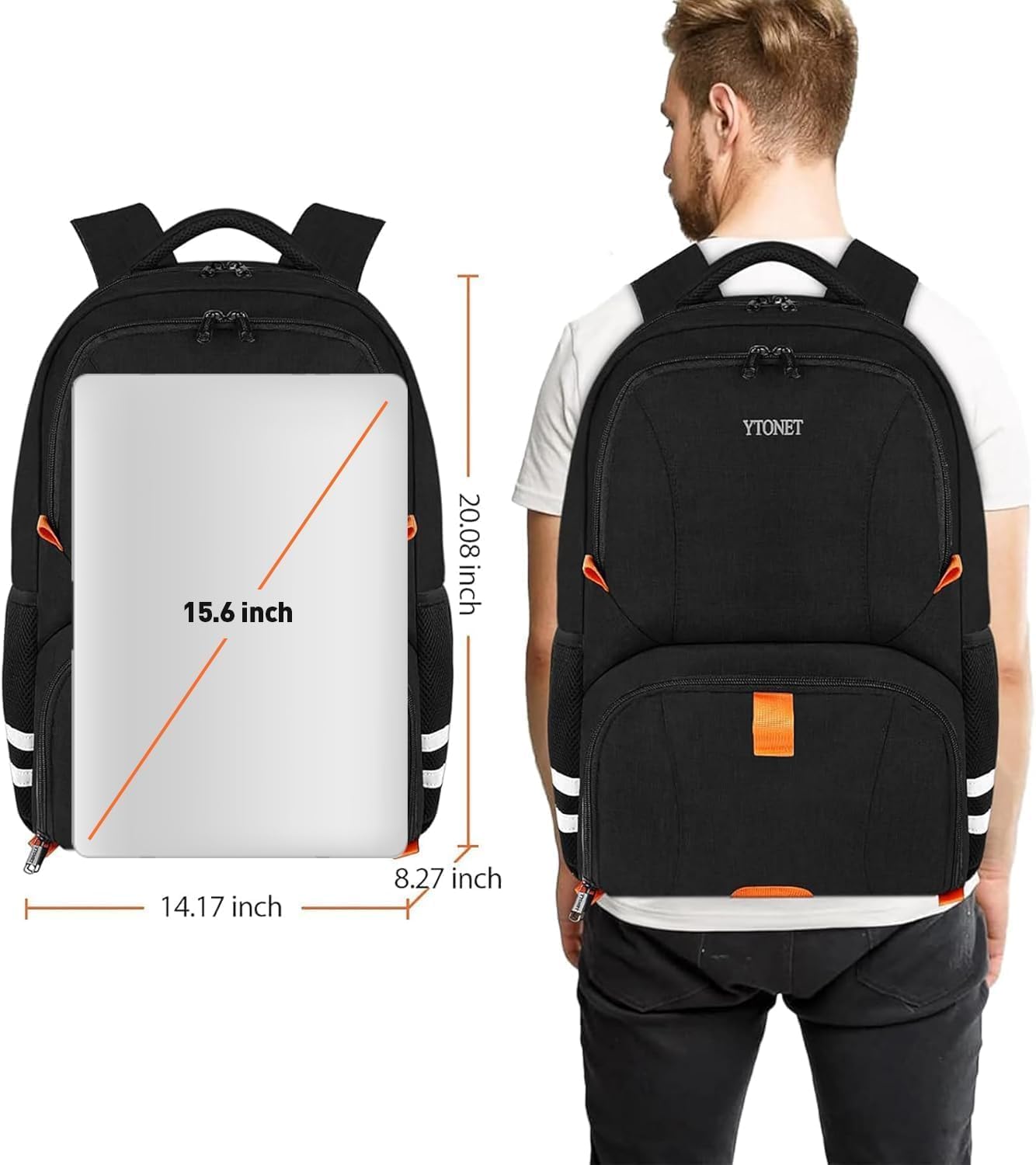 Backpack Backpack 15.6 Inch, Ytonet Gym For Men Women, Travel Sports Track Bag With Shoe Compartment, Large Workout