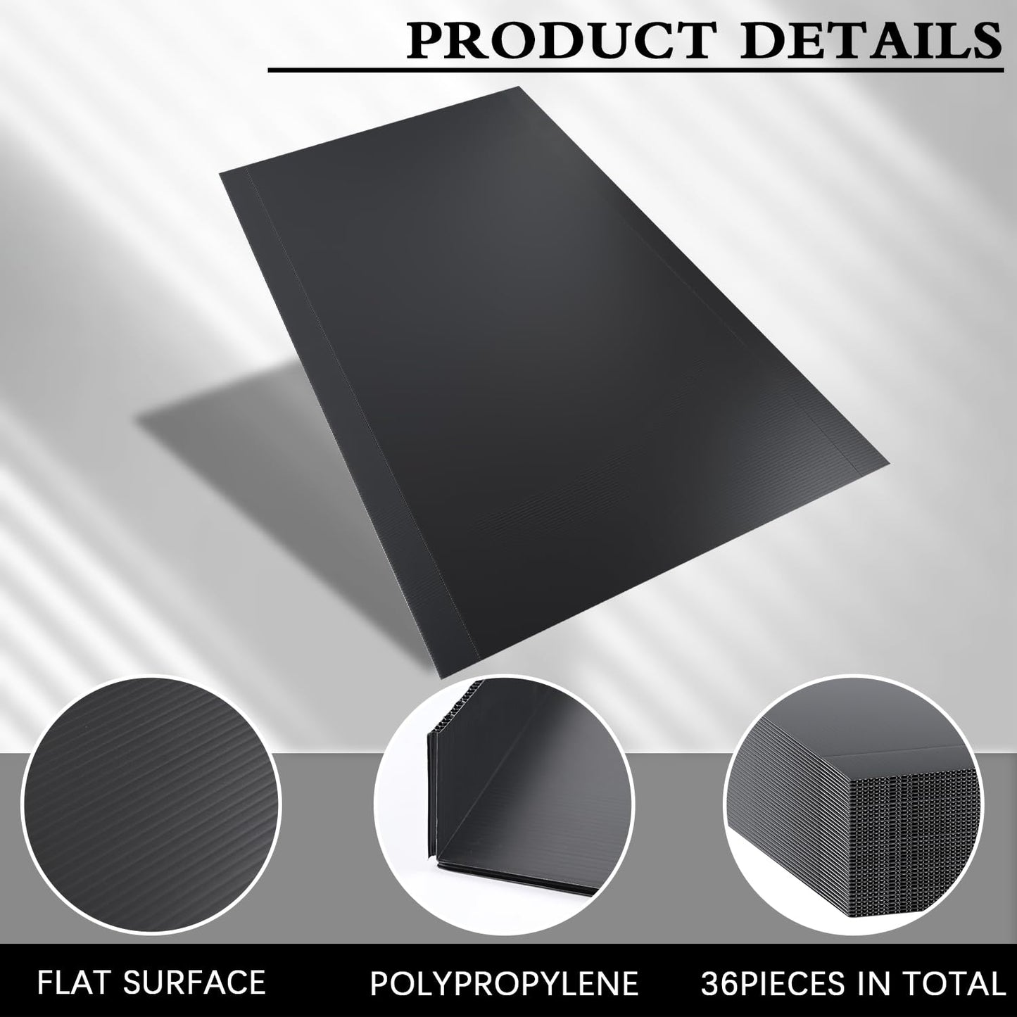 36 Pack 16 Attic Insulation Baffle, Black Durable Polypropylene Attic Baffles for 14½'' Rafter Bays with 2" Air Channel Rafter Vents Improve Roof Ventilation and Prevent Insulation Blockage