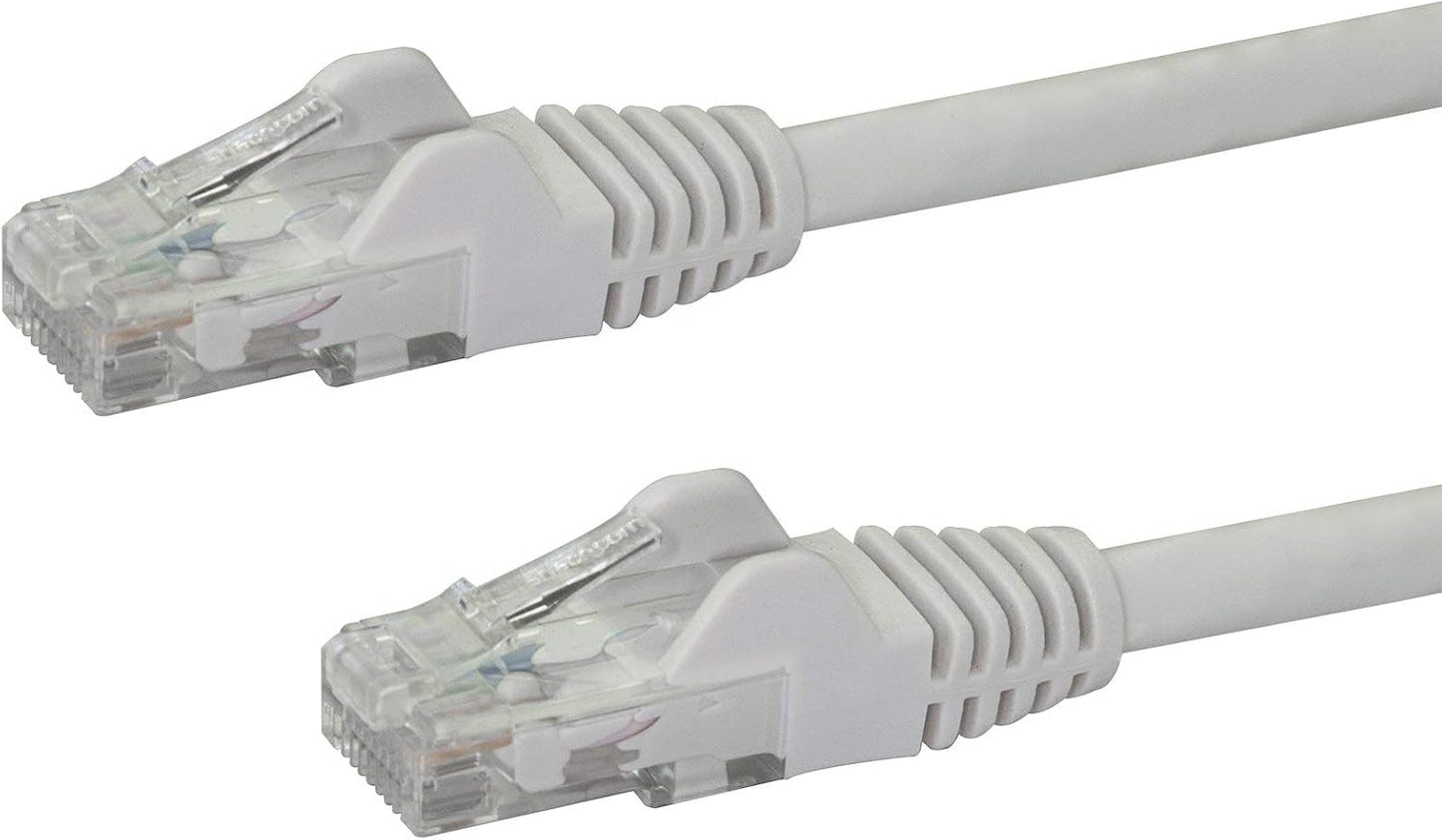 1ft CAT6 6 -250Mhz 100W RJ45 (N6PATCH1WH) StarTech Ethernet Cable - White CAT Gigabit Ethernet Wire PoE UTP Network