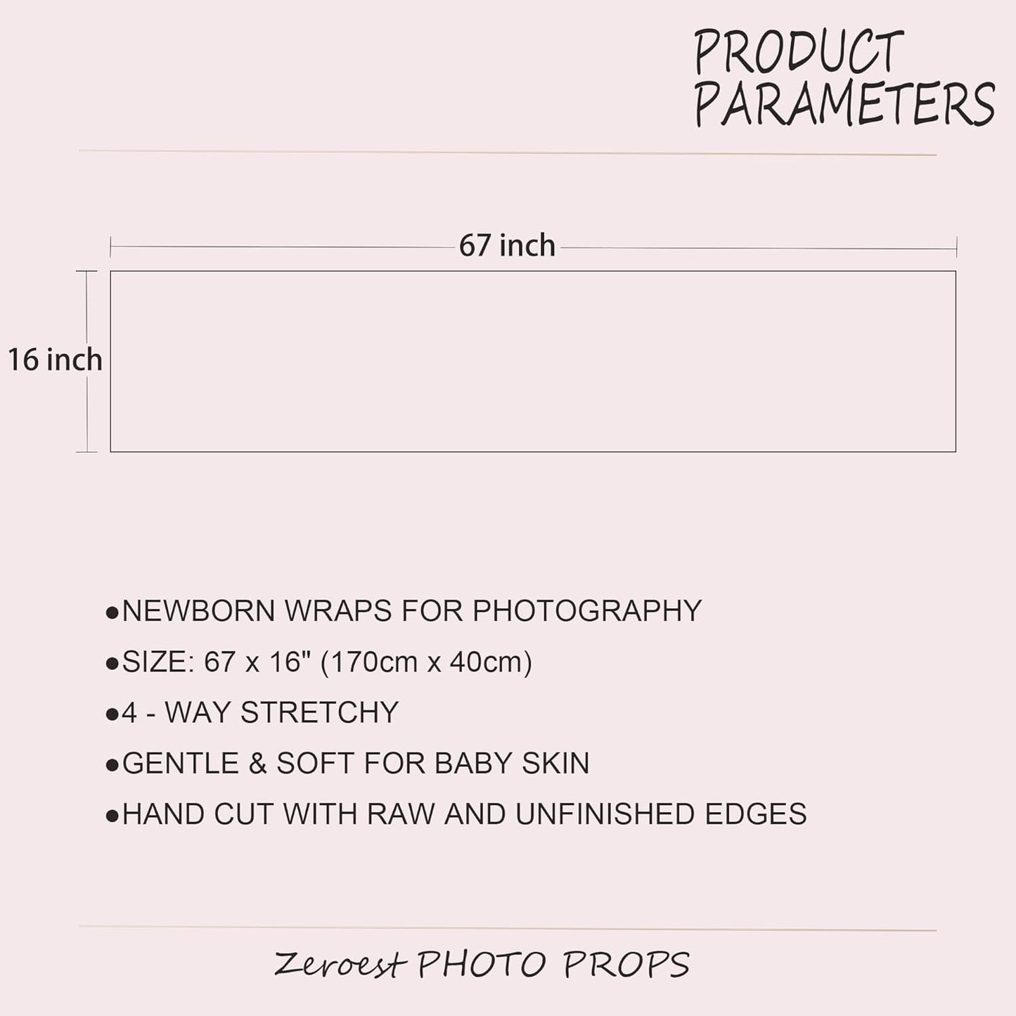 Zeroest Newborn Photography Wrap - Newborn Photoshoot Props for Boys & Girls - Stretch Knit Blanket for Baby Photo Prop