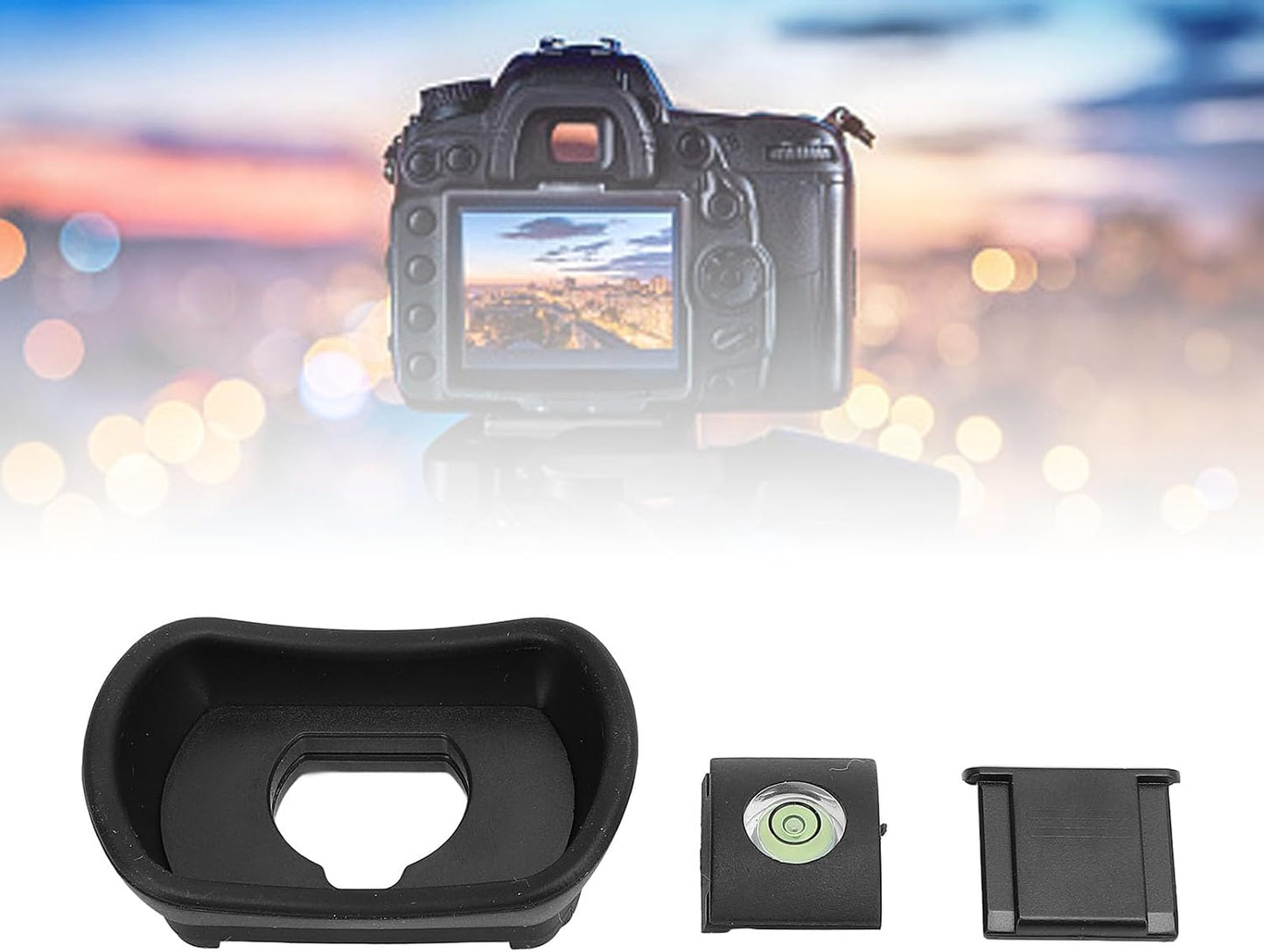 XZXCVN 3 Set GFX100II, XH1, XH2S, GFX50S, T5 Piece Eyepiece for Camera Viewer, Hot Shoe Cover and Bubble Level