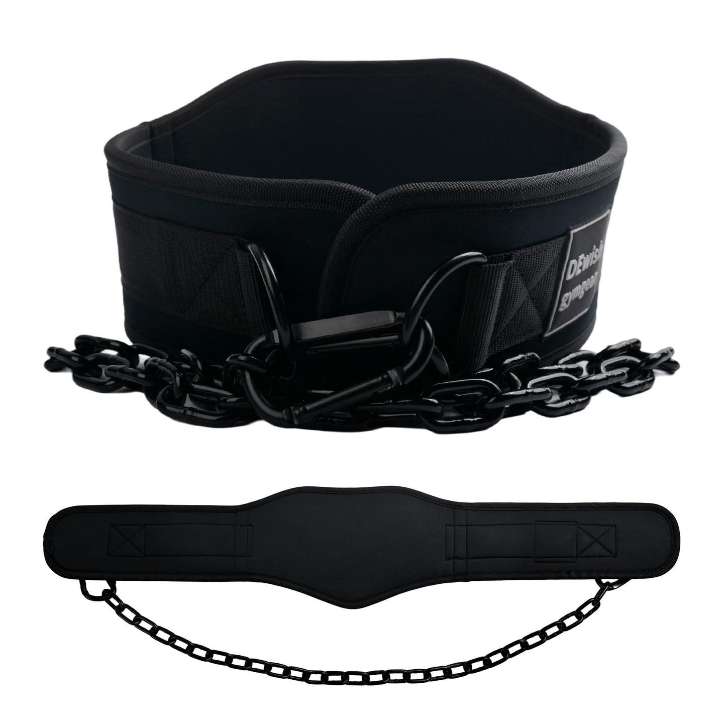 Weightlifting Belt with 41 IN Steel Chain Dip Belt for GYM Workout, Pull Ups, Crossfit, Weight Lifting, Squat, Training, Fitness (Black)