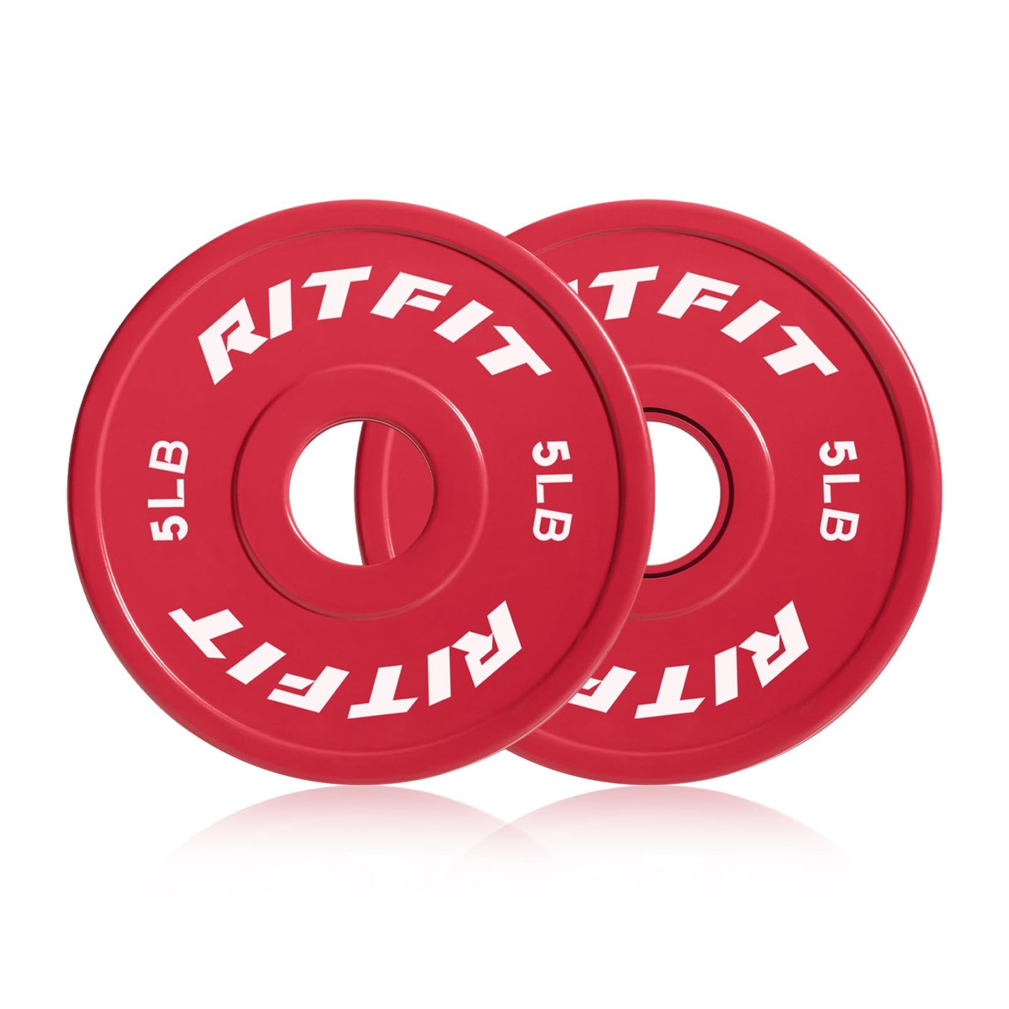 RitFit Fractional Rubber Weight Plates, Colored Bumper Plates for Starting Strength and Progressive Overload Training, Pair and Sets