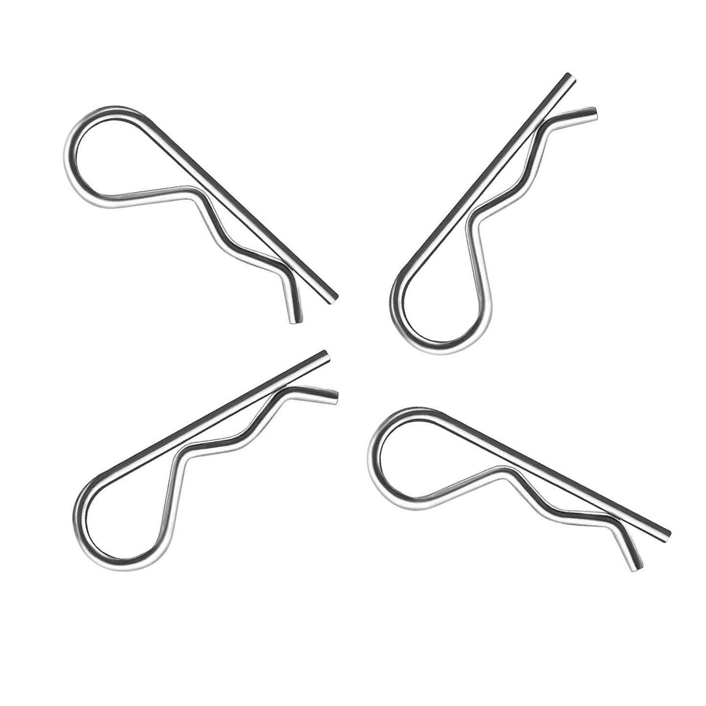 20Pcs Cotter Pins R Clips Hardware Pins, Heavy Duty Zinc Plated Cotter Pin Hairpin Assortment Kit for Use On Hitch Pin Lock Systems, Trailer Hitch, Lawn Mowers, Trucks - M3 X 60mm