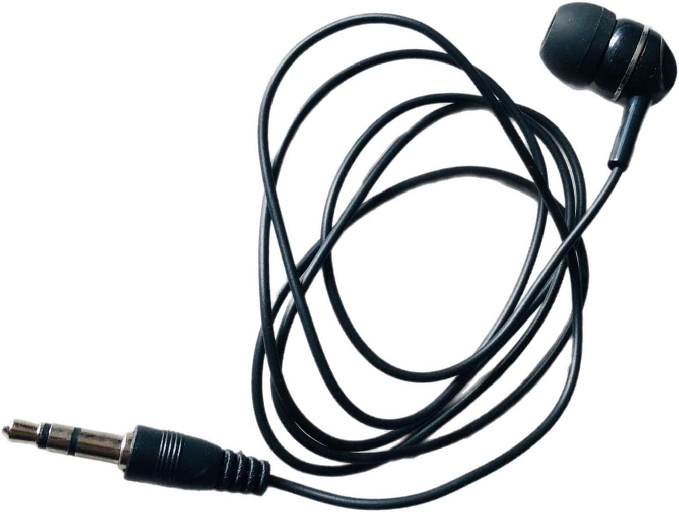VLSQHNCF Headphone,3.5mm MP3 Single-Side Earphone Economical Mono Earbuds in Ear Noise Isolating Plug Reinforced Cord