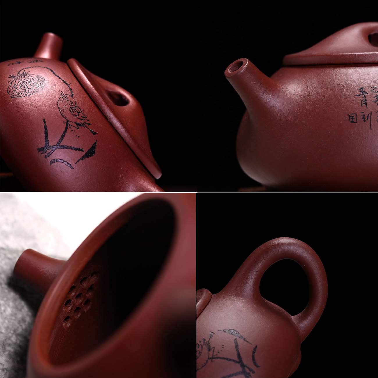 Yixing Clay Teapot 9oz Chinese Zisha Clay Shipiao Lotus Pot Purple Mud Kungfu Tea Set Kettle